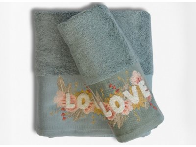Подарочный набор полотенец Maribor - Love Mint (Turkey), 2 штуки